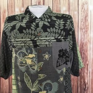 Tommy Bahama Mens Hawaiian Silk Shirt Size Large